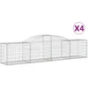Image de Paniers Ã Gabions ArquÃ©s 4 Pcs 300x50x60/80 Cm Fer GalvanisÃ© Vidaxl Vidaxl