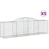 Image de Paniers Ã Gabions ArquÃ©s 5 Pcs 300x50x80/100 Cm Fer GalvanisÃ© Vidaxl Vidaxl