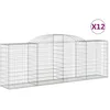 Image de Paniers Ã Gabions ArquÃ©s 12 Pcs 300x50x100/120 Cm Fer GalvanisÃ© Vidaxl Vidaxl