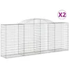 Image de Vidaxl Paniers Ã Gabions ArquÃ©s 2 Pcs 300x50x120/140 Cm Fer GalvanisÃ©
