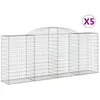 Image de Vidaxl Paniers Ã Gabions ArquÃ©s 5 Pcs 300x50x120/140 Cm Fer GalvanisÃ©