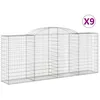 Image de Vidaxl Paniers Ã Gabions ArquÃ©s 9 Pcs 300x50x120/140 Cm Fer GalvanisÃ©