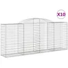 Image de Vidaxl Paniers Ã Gabions ArquÃ©s 10 Pcs 300x50x120/140 Cm Fer GalvanisÃ©