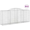 Image de Vidaxl Paniers Ã Gabions ArquÃ©s 15 Pcs 300x50x120/140 Cm Fer GalvanisÃ©
