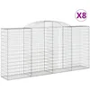 Image de Vidaxl Paniers Ã Gabions ArquÃ©s 8 Pcs 300x50x140/160 Cm Fer GalvanisÃ©