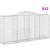 Image de Vidaxl Paniers Ã Gabions ArquÃ©s 12 Pcs 300x50x140/160 Cm Fer GalvanisÃ©
