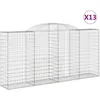 Image de Vidaxl Paniers Ã Gabions ArquÃ©s 13 Pcs 300x50x140/160 Cm Fer GalvanisÃ©