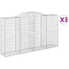 Image de Vidaxl Paniers Ã Gabions ArquÃ©s 3 Pcs 300x50x160/180 Cm Fer GalvanisÃ©