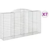 Image de Vidaxl Paniers Ã Gabions ArquÃ©s 7 Pcs 300x50x160/180 Cm Fer GalvanisÃ©