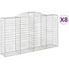 Image de Vidaxl Paniers Ã Gabions ArquÃ©s 8 Pcs 300x50x160/180 Cm Fer GalvanisÃ©