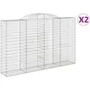 Image de Vidaxl Paniers Ã Gabions ArquÃ©s 2 Pcs 300x50x180/200 Cm Fer GalvanisÃ©