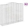 Image de Paniers Ã Gabions ArquÃ©s 2 Pcs 300x50x220/240 Cm Fer GalvanisÃ© Vidaxl Vidaxl
