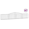 Image de Vidaxl Paniers Ã Gabions ArquÃ©s 7 Pcs 400x30x60/80 Cm Fer GalvanisÃ©