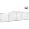 Image de Vidaxl Paniers Ã Gabions ArquÃ©s 15 Pcs 400x30x100/120 Cm Fer GalvanisÃ©