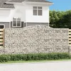 Image de Vidaxl Paniers Ã Gabions ArquÃ©s 3 Pcs 400x30x180/200 Cm Fer GalvanisÃ©