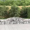 Image de Vidaxl Paniers Ã Gabions ArquÃ©s 2 Pcs 400x50x40/60 Cm Fer GalvanisÃ©