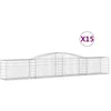 Image de Vidaxl Paniers Ã Gabions ArquÃ©s 15 Pcs 400x50x60/80 Cm Fer GalvanisÃ©