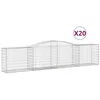 Image de Vidaxl Paniers Ã Gabions ArquÃ©s 20 Pcs 400x50x80/100 Cm Fer GalvanisÃ©
