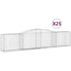 Image de Vidaxl Paniers Ã Gabions ArquÃ©s 25 Pcs 400x50x80/100 Cm Fer GalvanisÃ©