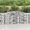 Image de Vidaxl Paniers Ã Gabions ArquÃ©s 2 Pcs 400x50x100/120 Cm Fer GalvanisÃ©