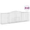 Image de Vidaxl Paniers Ã Gabions ArquÃ©s 10 Pcs 400x50x120/140 Cm Fer GalvanisÃ©