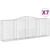 Image de Vidaxl Paniers Ã Gabions ArquÃ©s 7 Pcs 400x50x140/160 Cm Fer GalvanisÃ©