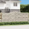 Image de Vidaxl Paniers Ã Gabions ArquÃ©s 2 Pcs 400x50x160/180 Cm Fer GalvanisÃ©