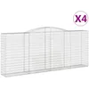 Image de Vidaxl Paniers Ã Gabions ArquÃ©s 4 Pcs 400x50x160/180 Cm Fer GalvanisÃ©