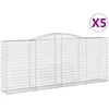 Image de Vidaxl Paniers Ã Gabions ArquÃ©s 5 Pcs 400x50x160/180 Cm Fer GalvanisÃ©