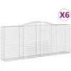 Image de Vidaxl Paniers Ã Gabions ArquÃ©s 6 Pcs 400x50x160/180 Cm Fer GalvanisÃ©