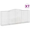 Image de Vidaxl Paniers Ã Gabions ArquÃ©s 7 Pcs 400x50x160/180 Cm Fer GalvanisÃ©