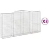 Image de Vidaxl Paniers Ã Gabions ArquÃ©s 3 Pcs 400x50x200/220 Cm Fer GalvanisÃ©