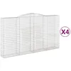 Image de Vidaxl Paniers Ã Gabions ArquÃ©s 4 Pcs 400x50x220/240 Cm Fer GalvanisÃ©
