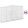 Image de Vidaxl Paniers Ã Gabions ArquÃ©s 6 Pcs 400x50x220/240 Cm Fer GalvanisÃ©