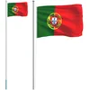 Image de vidaXL Drapeau du Portugal et mÃ¢t 6,23 m Aluminium