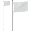 Image de vidaXL MÃ¢t de drapeau sectionnel ArgentÃ© 6,23 m Aluminium