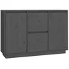 Image de vidaXL Buffet Gris 111x34x75 cm Bois massif de pin