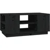 Image de vidaXL Table basse Noir 90x49x40,5 cm Bois massif de pin