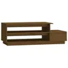 Image de vidaXL Table basse Marron miel 120x50x40,5 cm Bois massif de pin