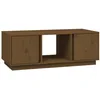 Image de vidaXL Table basse Marron miel 110x50x40 cm Bois massif de pin