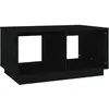 Image de vidaXL Table basse Noir 80x50x40 cm Bois massif de pin