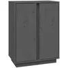 Image de vidaXL Buffet Gris 60x35x80 cm Bois massif de pin