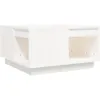 Image de vidaXL Table basse Blanc 60x61x32,5 cm Bois massif de pin