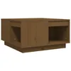 Image de vidaXL Table basse Marron miel 60x61x32,5 cm Bois massif de pin