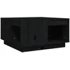 Image de vidaXL Table basse Noir 60x61x32,5 cm Bois massif de pin
