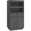 Image de vidaXL Buffet haut Gris 60x40x116,5 cm Bois massif de pin