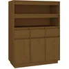 Image de vidaXL Buffet haut Marron miel 89x40x116,5 cm Bois massif de pin