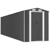 Image de Vidaxl Abri De Jardin Anthracite 192x855x223 Cm Acier GalvanisÃ©