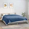 Image de Vidaxl Couverture LestÃ©e Bleu 220x260 Cm 11 Kg Tissu
