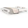 Image de vidaXL Lit coulissant Blanc 2x(80x200) cm Bois de pin massif